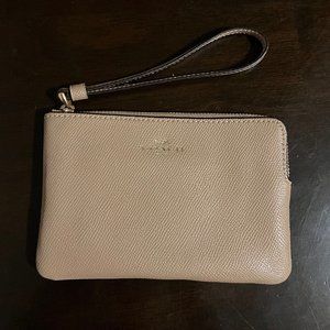 Tan Leather Coach Wristlet